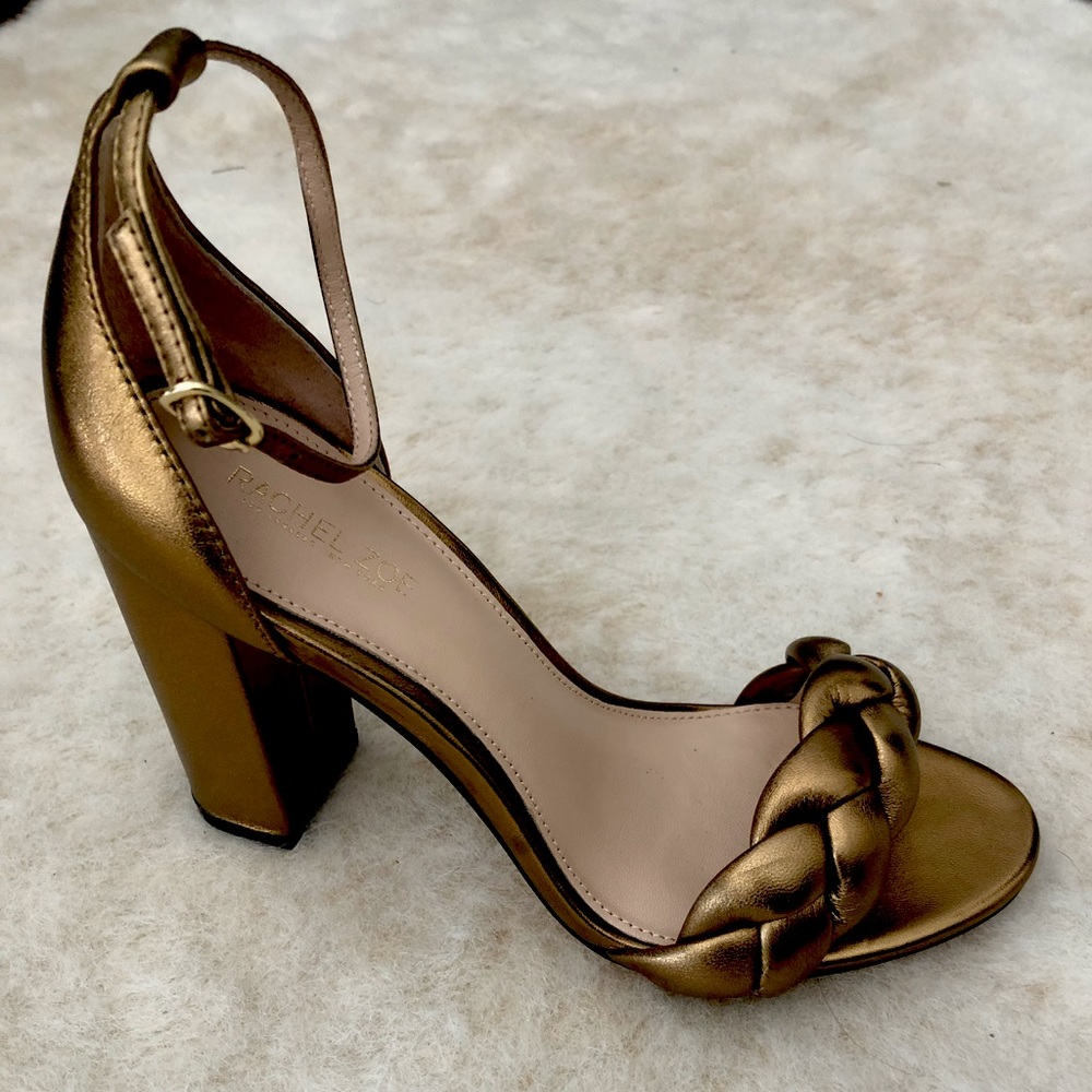 New, Never Worn Rachel Zoe Ashton City Heel, Dark Gold